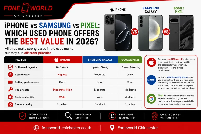 iPhone vs Samsung vs Pixel Which Used Phone Offers the Best Value in 2026
